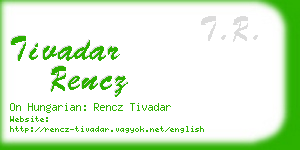 tivadar rencz business card